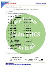 5 Chuyên đề luyện thi môn Toán Lớp 10 - Nhóm Toán THCS